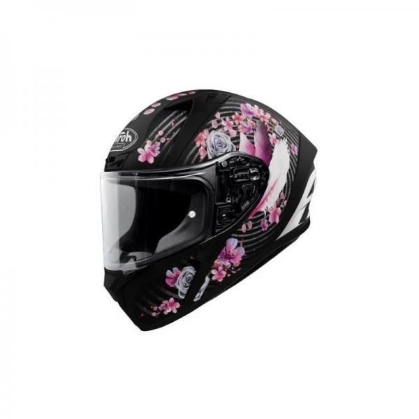 Casque Airoh VALOR MAD MAT Noir Rose Au Meilleur Prix Moto System Fr