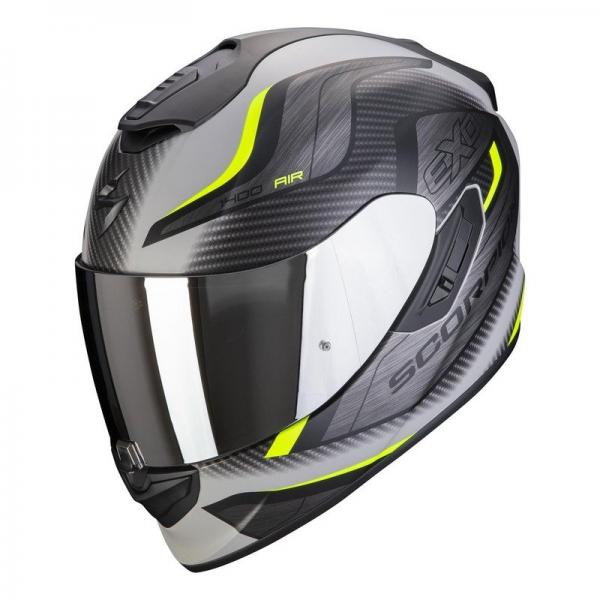 Casque Scorpion Exo Air Attune Mat Gris Noir Jaune Fluo Au